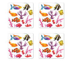 Tropic Life Seaweed Coral Coaster Set Of Four