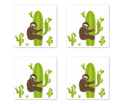 Lazy Hugging Cactus Coaster Set Of Four