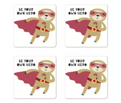 Be Your Own Hero Motto Coaster Set Of Four