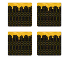 Honeycomb Dripping Beehive Coaster Set Of Four