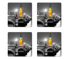Big Ben Bridge Night Coaster Set Of Four