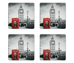 Telephone Booth Big Ben Coaster Set Of Four