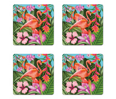 Hibiscus Tropic Flower Coaster Set Of Four