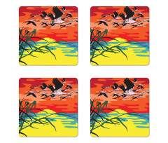 Birds in the Air Art Coaster Set Of Four