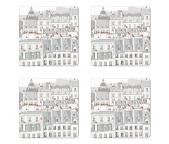 Paris Aerial Scenery Coaster Set Of Four