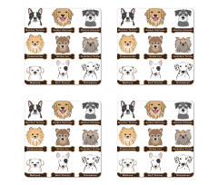 Boston Terrier Dogs Coaster Set Of Four