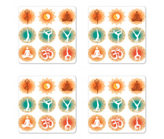 Mental Spirits Pattern Coaster Set Of Four