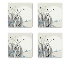 Boho Nature Spring Coaster Set Of Four