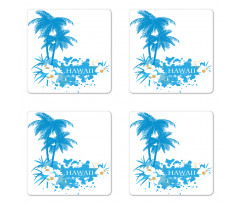 Hawaiian Island Aqua Coaster Set Of Four