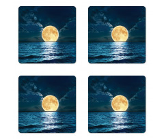 Magic Super Moon Design Coaster Set Of Four