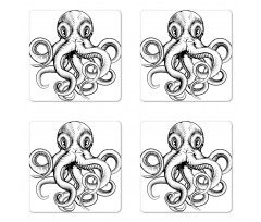 Sketch Monochrome Art Coaster Set Of Four