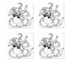 Hipster Animal Sketch Coaster Set Of Four