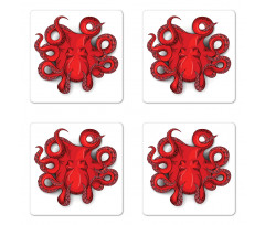 Octopus Animal Marine Coaster Set Of Four