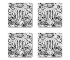 Style Mandala Motif Coaster Set Of Four