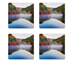 Lake Mountain Scenery Coaster Set Of Four