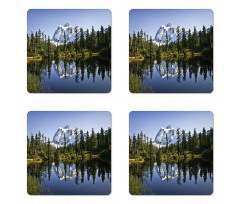 Tree and Snowy Nature Coaster Set Of Four