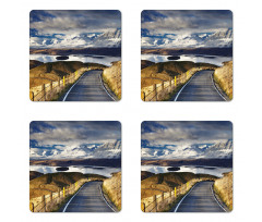 River Snowy Mountain Coaster Set Of Four