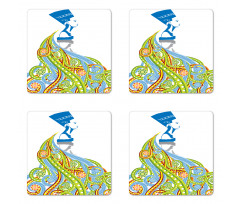 Pharaoh Crown Coaster Set Of Four