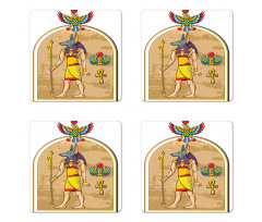 Anubis Ancient Myth Coaster Set Of Four