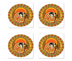 Ancient Sun Figure Coaster Set Of Four