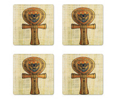 Antique Culture Sign Coaster Set Of Four