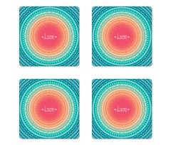 Line Border Pattern Coaster Set Of Four