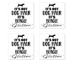 Dog Love Inspirational Motto Coaster Set Of Four