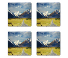 Snowy Mountains Alps Coaster Set Of Four