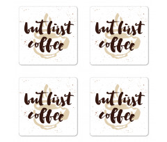 Saying Grunge Mug Coaster Set Of Four