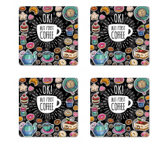 Patisserie Dessert Coaster Set Of Four