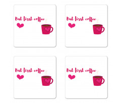 Doodled Pattern Coaster Set Of Four