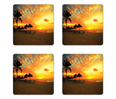 Romantic Sunset Scenery Coaster Set Of Four