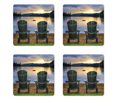 Lakeside at Sunset Park Coaster Set Of Four