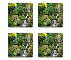 Trees Foliage Rock Garden Coaster Set Of Four