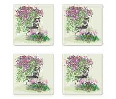 Flowers Blooming Garden Coaster Set Of Four