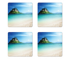 Tropic Island Scenery Coaster Set Of Four