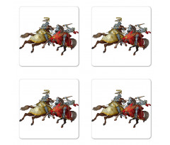 Middle Age Knights Coaster Set Of Four