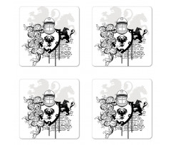 Medieval Knight Coaster Set Of Four