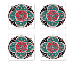 Floral Ethnic Coaster Set Of Four