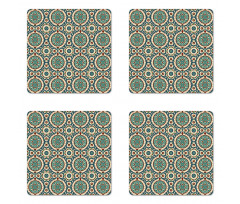 Retro Nostalgic Design Coaster Set Of Four