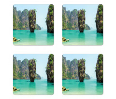 Beach Cruising Journey Coaster Set Of Four