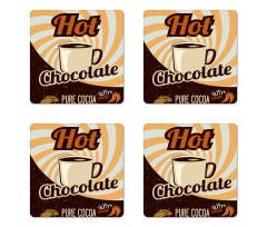 Retro Hot Beverage Coaster Set Of Four