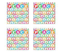 Peace Letters Coaster Set Of Four