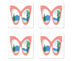 Beach Summer Accessory Coaster Set Of Four