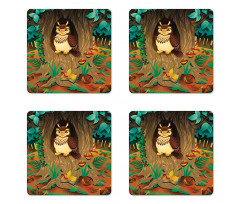 Nanny Grandma Sage Owl Coaster Set Of Four