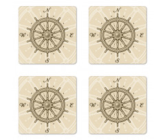 Steering Wheel Travel Coaster Set Of Four