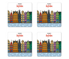 Colorful Graphic Street Coaster Set Of Four