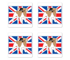 British Flag Illustration Coaster Set Of Four