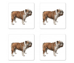 Sketchy Pet Side Profile Coaster Set Of Four