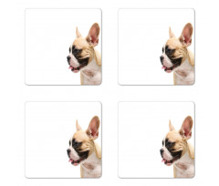 Side View French Doggie Coaster Set Of Four